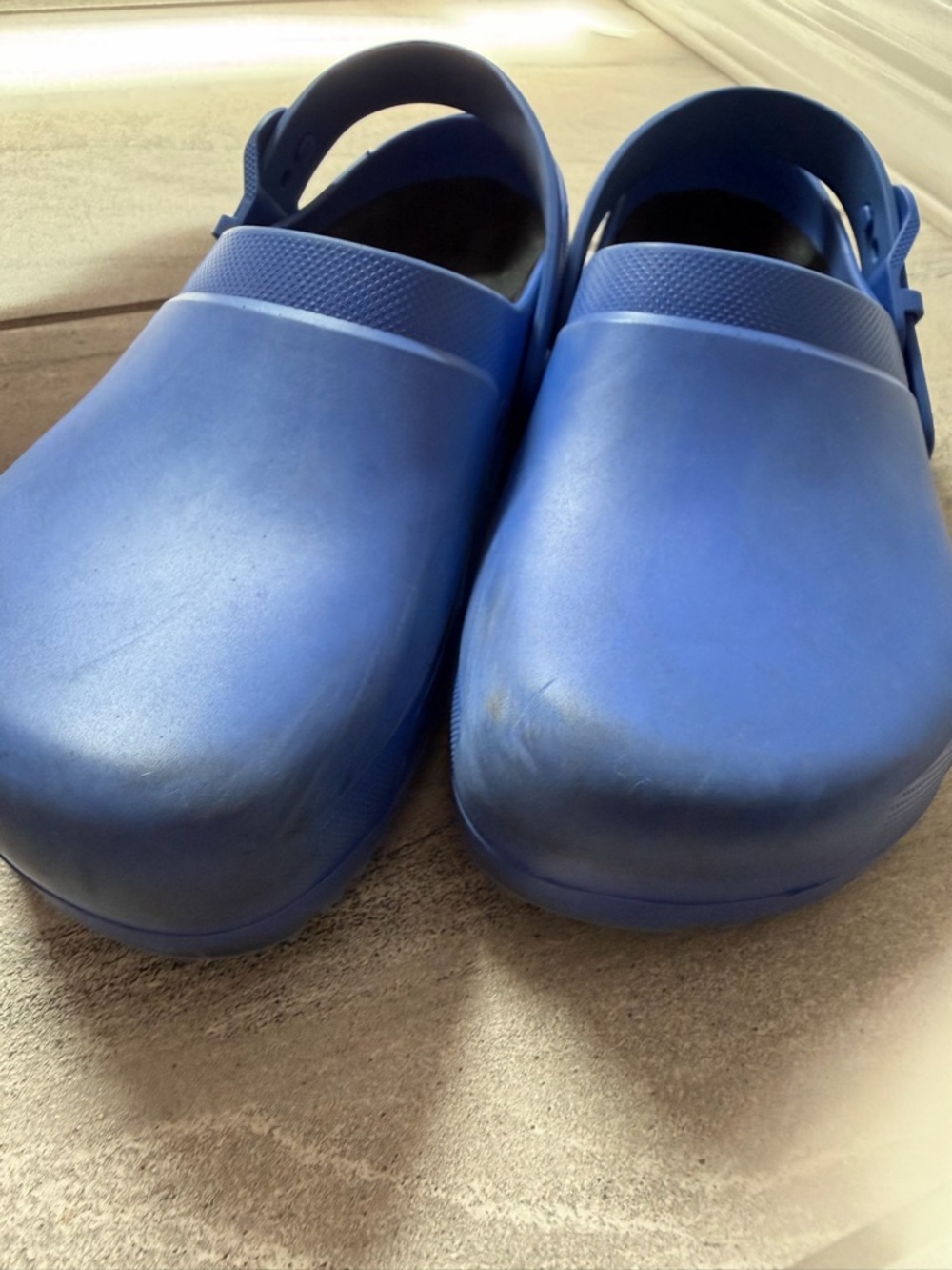Birkenstock Women's Clogs in Black, White & Blue - Picture 6 of 10